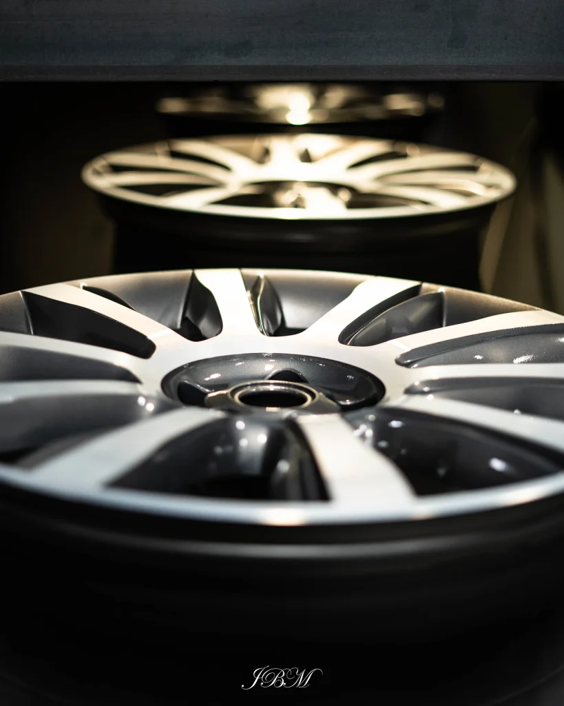Explore alloy wheel refurbishment & repair - wheel straightening, powder coating, and diamond cutting.