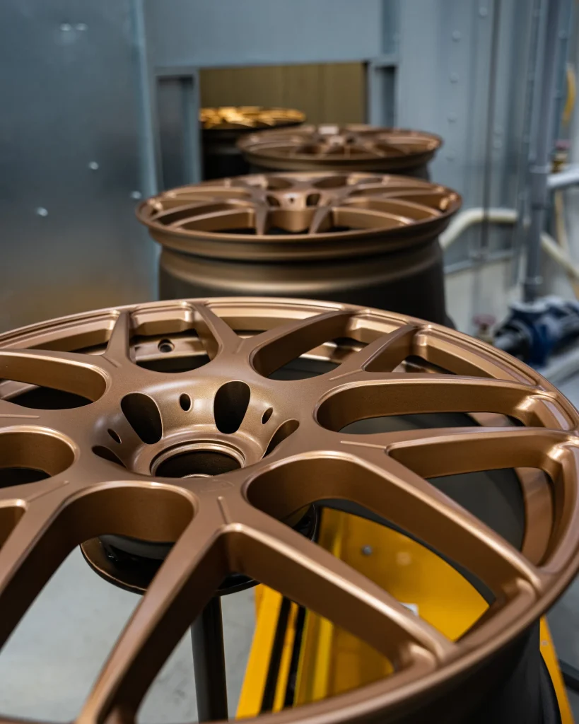 Alloy wheel powder coating in London